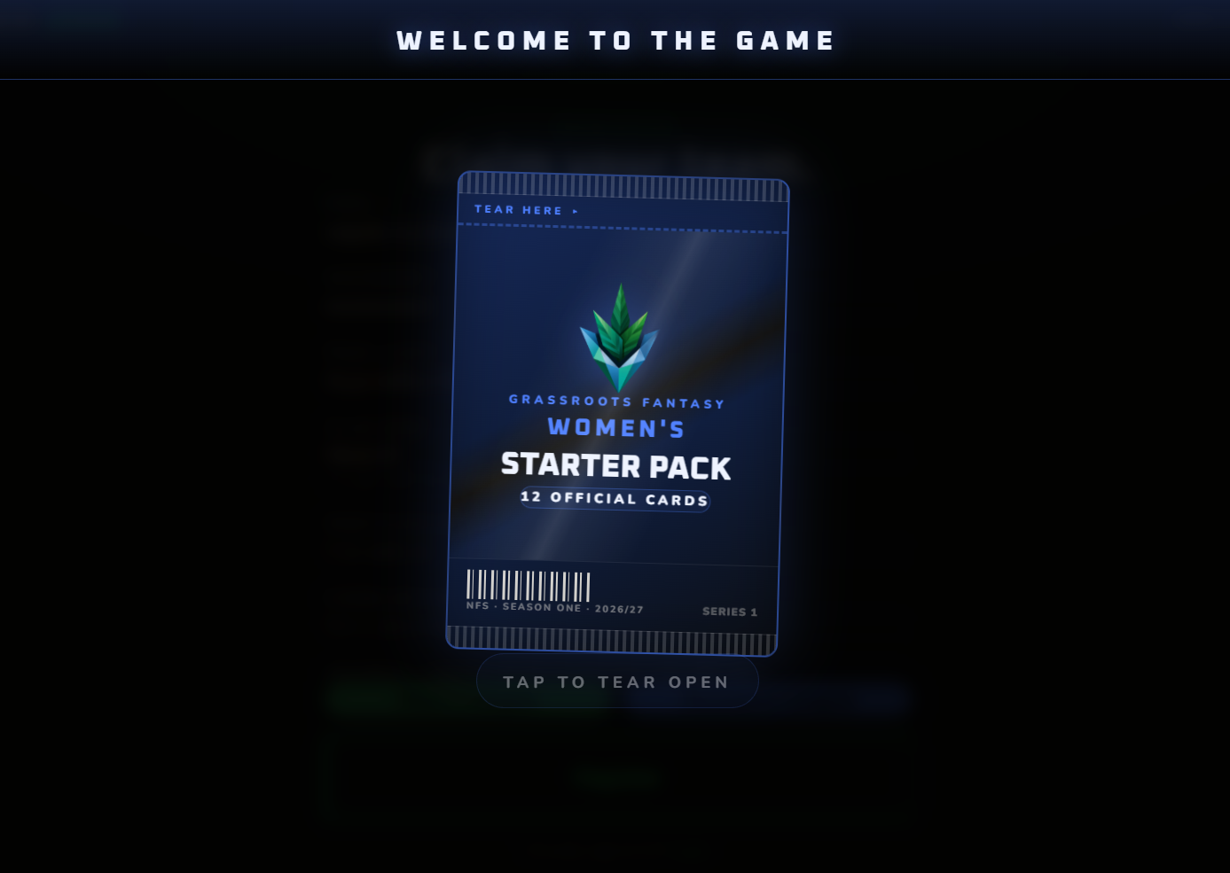 Starter Pack ready to tear open